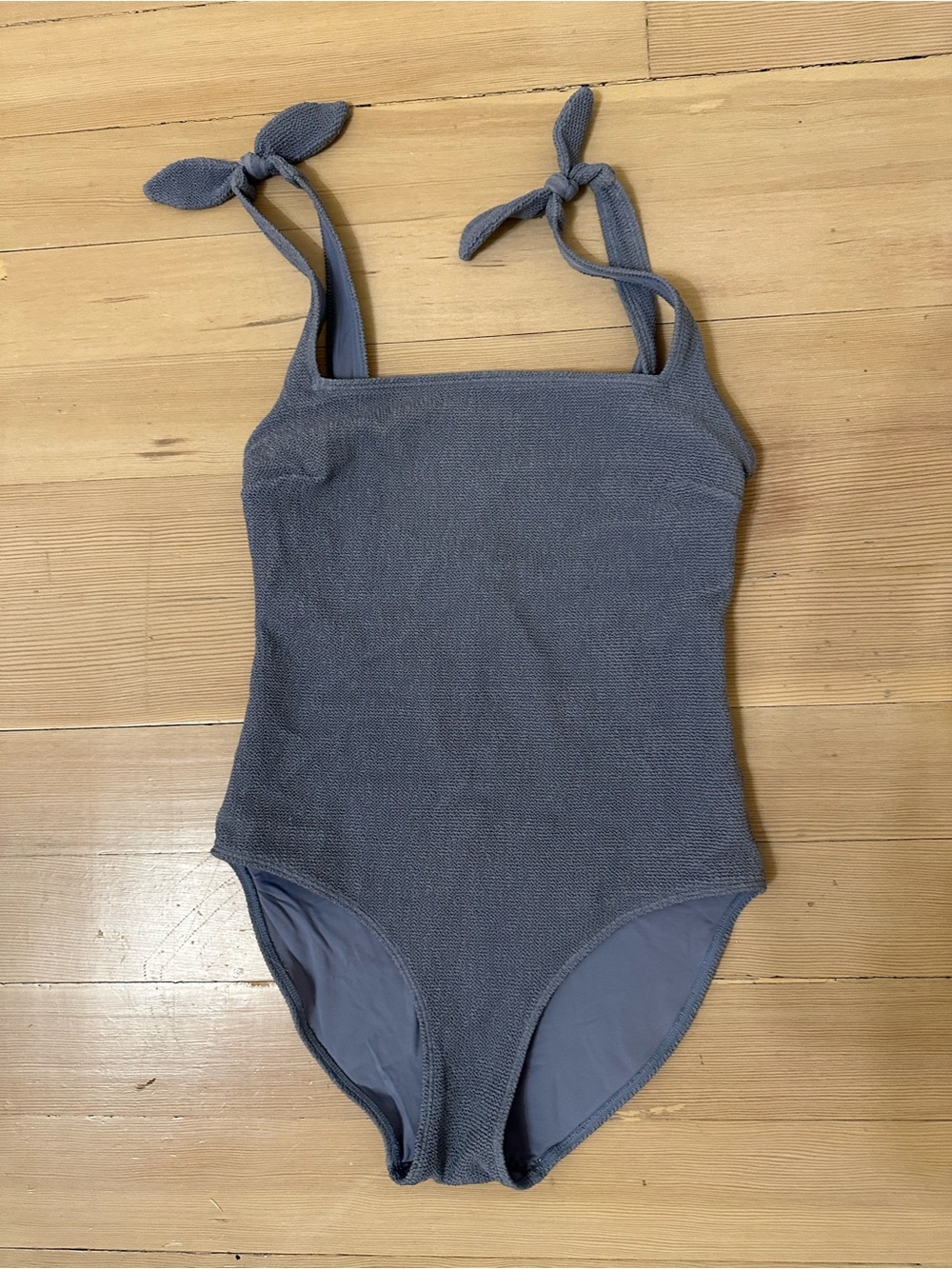 & Other Stories Textured Bow Tie Swimsuit